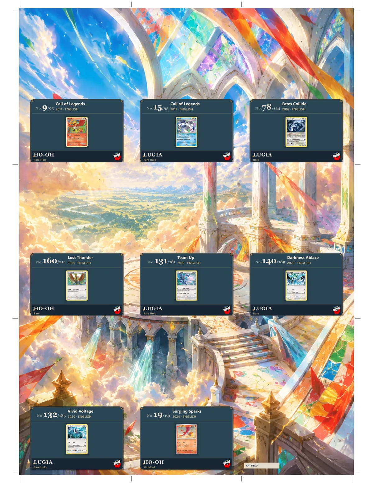 Softshell gallery plaques in binder pockets