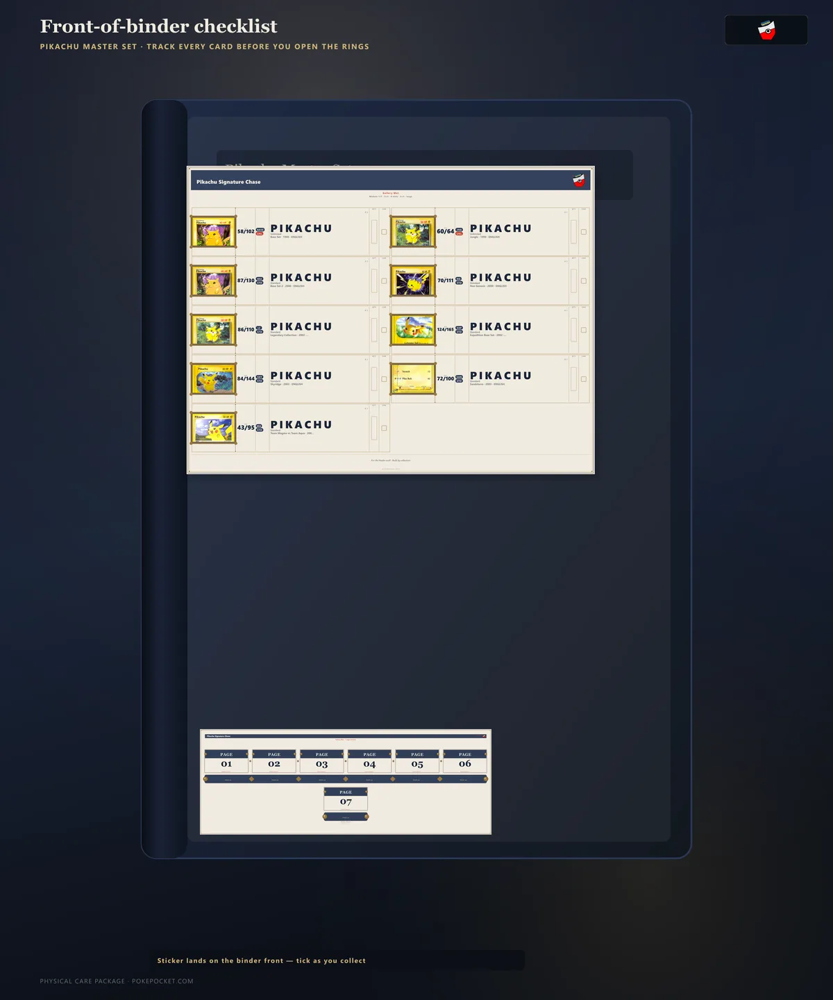 Pikachu — Checklist sticker